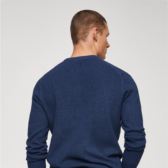 Mango Men’s Structured Cotton Sweater - Picture 3 of 11